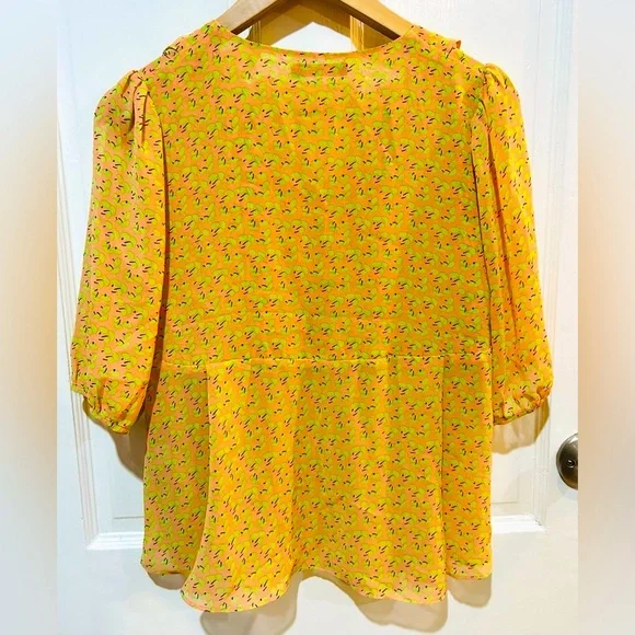 THML | Chiffon Ruffle Patterned Blouse - Picture 5 of 6